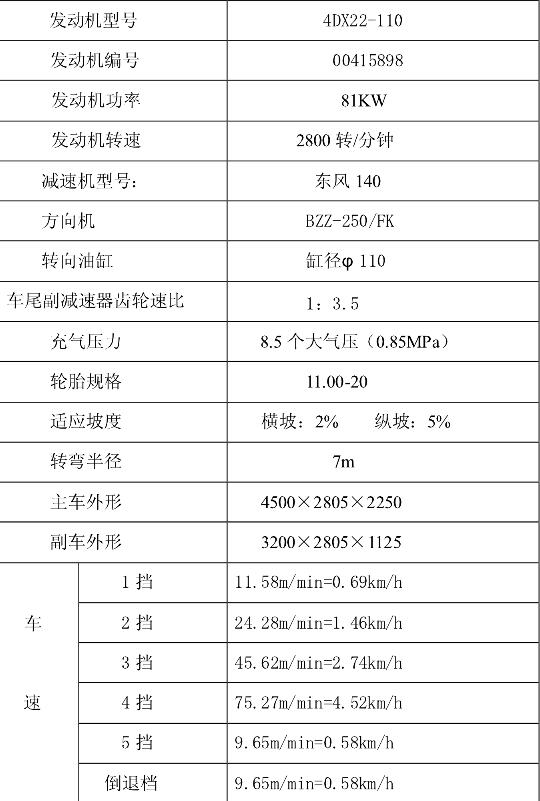 甘肃天水200吨运梁车技术参数